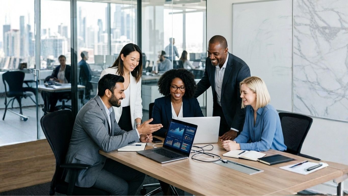 Empresários analisando a nova tabela do Simples Nacional